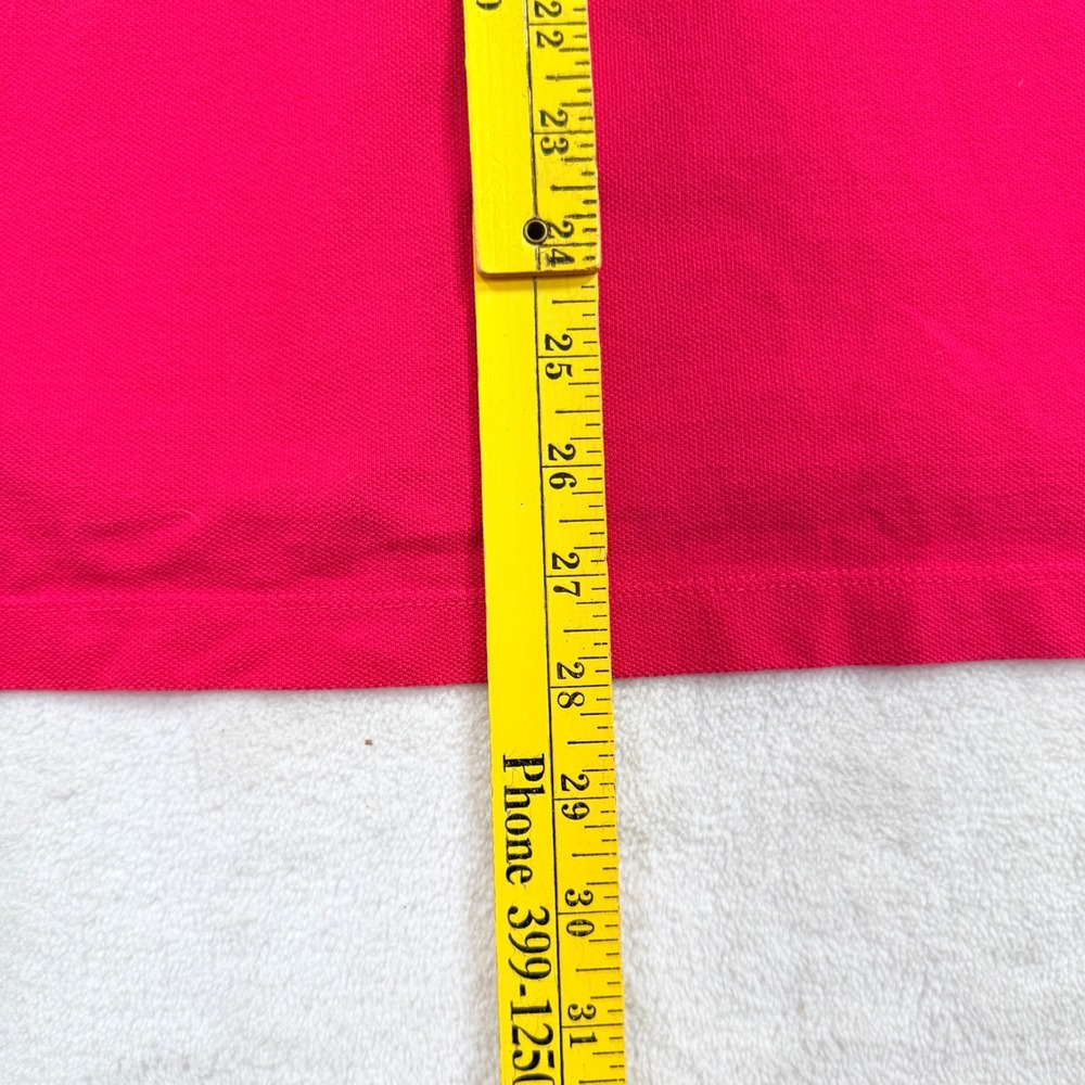 Express Pique Polo Shirt Mens Medium Red Short‎ Sleeve Lion Logo Cotton 55285 - Picture 6 of 7